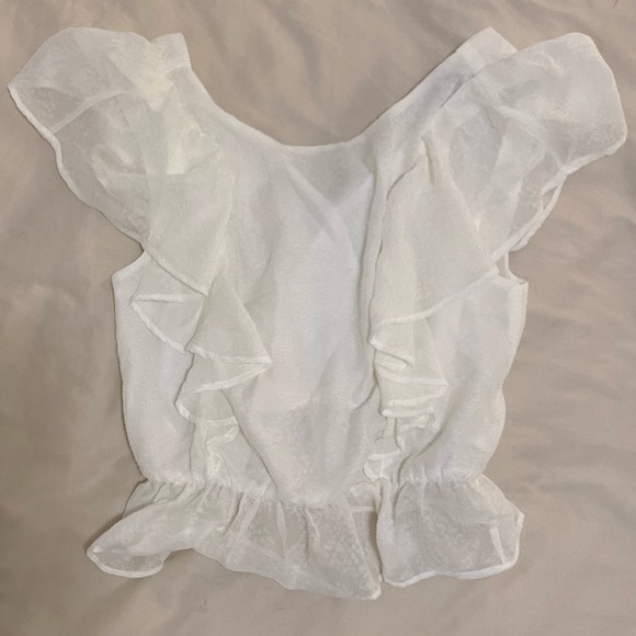 Ruffled white blouse from dynamite - Picture 2 of 5